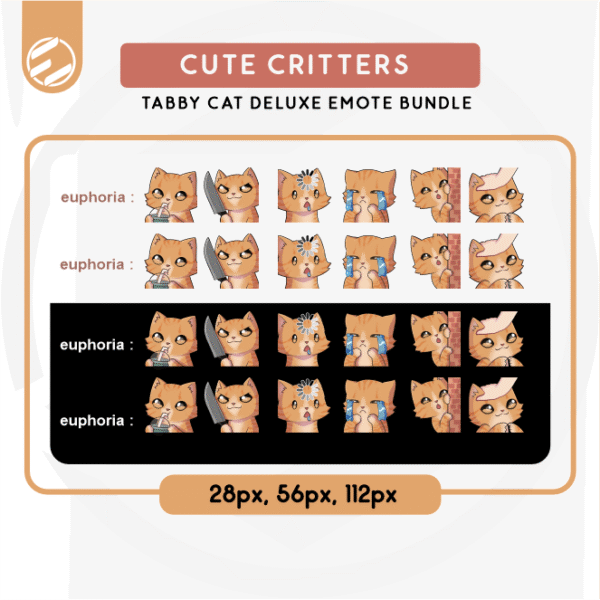 [Cute Critters] Sunny the Orange Tabby Emote Bundle - Image 2
