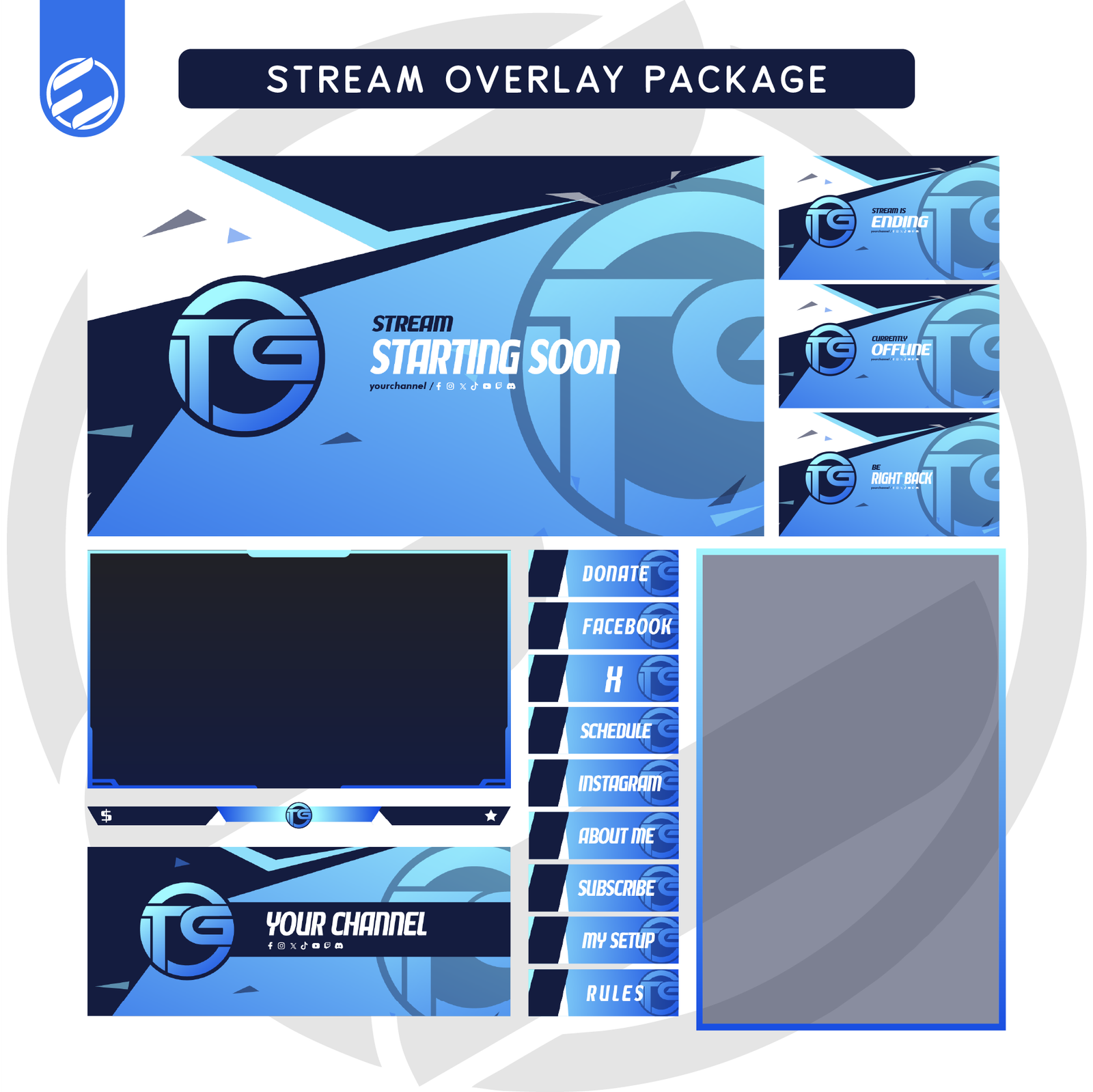 Premium Blue Breeze Stream Overlay Kit